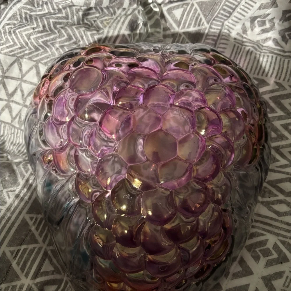 Elegant Purple Glass Serving Dish